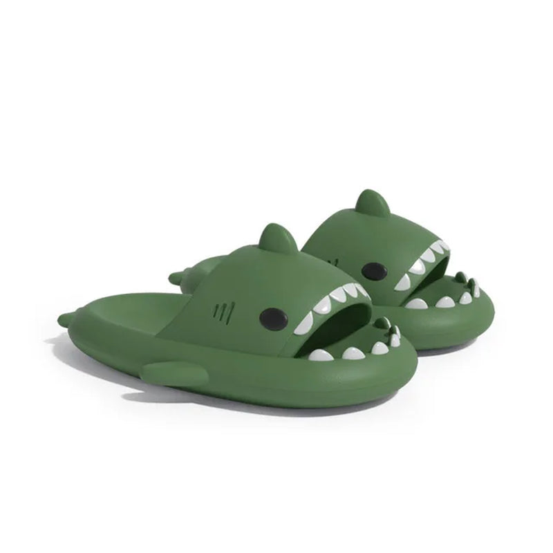 Shark Slippers 4CM Platform Women Men Indoor Bathroom Slides Couples Summer Shoes Soft EVA Female Male Beach Flip Flops 2024