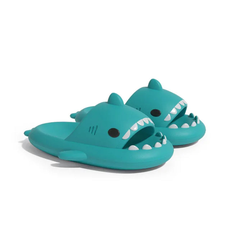 Shark Slippers 4CM Platform Women Men Indoor Bathroom Slides Couples Summer Shoes Soft EVA Female Male Beach Flip Flops 2024